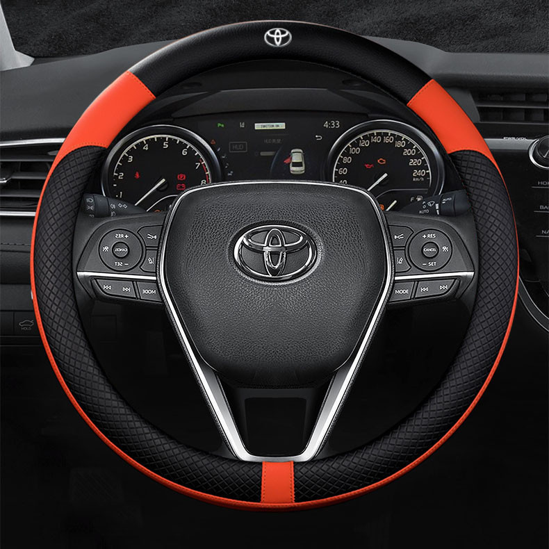Dành Cho Xe Toyota Camry Corolla RAV4 Highlander Cruiser Land vios Avanza Rush Calya Innona fortuner hilux CH-R Yaris wigo Prius Ô Tô Vô Lăng Bao Da Chống Trơn Trượt
