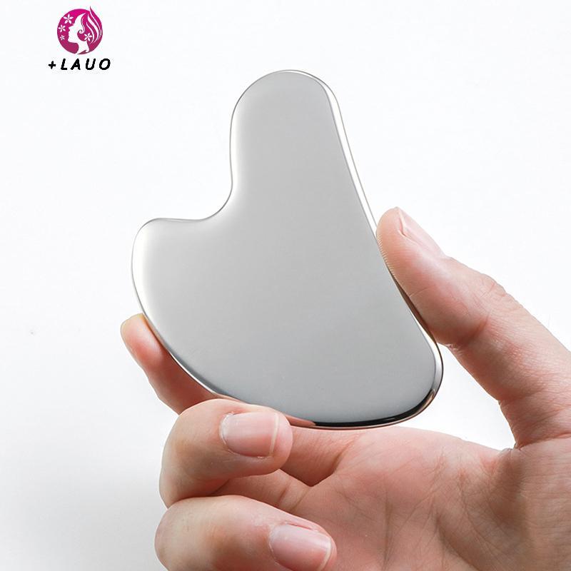 Springevenstar 1PC Thép không gỉ Gua Sha Scraper Máy mát xa cho mặt Ne Body Guasha Massage Dụng cụ chăm sóc da mặt Guasha Board Máy mát xa mặt Springevenstar