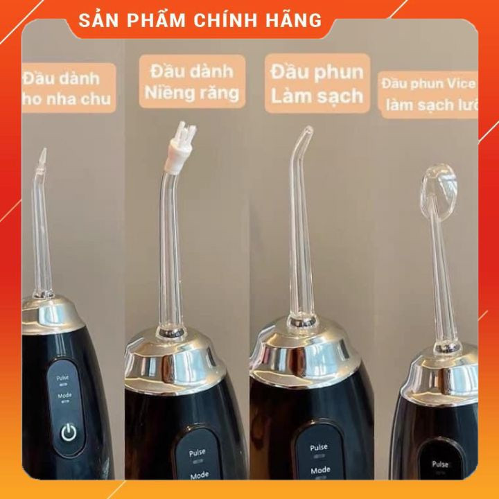 Máy Tăm Nước Vanlu Optismile Hàng Chính Hãng Thương Hiệu Đức Fullbox, Tặng Kèm 4 Đầu Thay Làm Sạch Răng Miệng,Tiện Lợi
