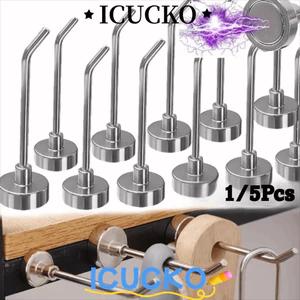 ICUCKO 1 / 5 Móc từ tính mạnh bằng kim loại, Móc treo chìa khóa không đục lỗ hạng nặng, Góc phải 45° Giá treo nam châm treo tường Phụ kiện phòng tắm nhà bếp