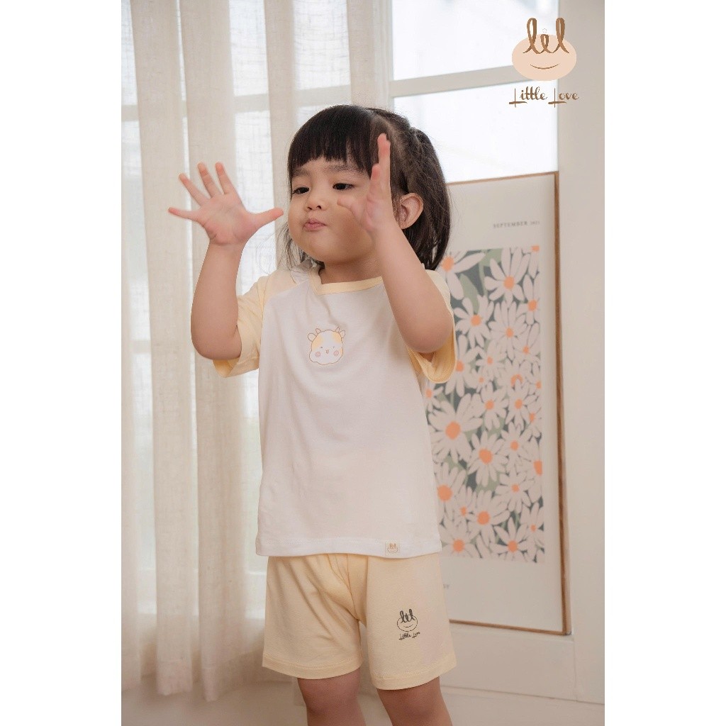 Bộ Cộc tay Vải Sợi tre kháng khuẩn [ Siêu Mềm, Mát, Mịn Co Dãn Và Thấm Hút Mồ Hôi Tốt] Size 6M - 4Y (HCT39)