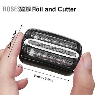 Rosestoree Đầu Máy Cạo Râu Thay Thế Tương Thích Với Braun 3 Series 32B Lá & Máy Cắt Điện Lưỡi Dao Cạo Cho 301S 310S 320S 3040S 3080S 350CC