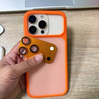 Ốp Điện Thoại Cứng Mờ Mờ + Phim Ống Kính Tương Thích Cho iPhone 13 14 15 16 Pro Max Đổi Sang 17 Pro Max Ngoại Hình