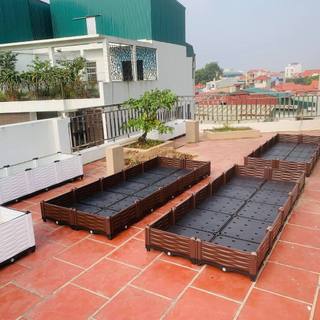 Chậu ghép thông minh 250x100x23cm nhựa HDPE/PP: kết cấu chắc, dễ lắp đặt, phù hợp mọi cây trồng.