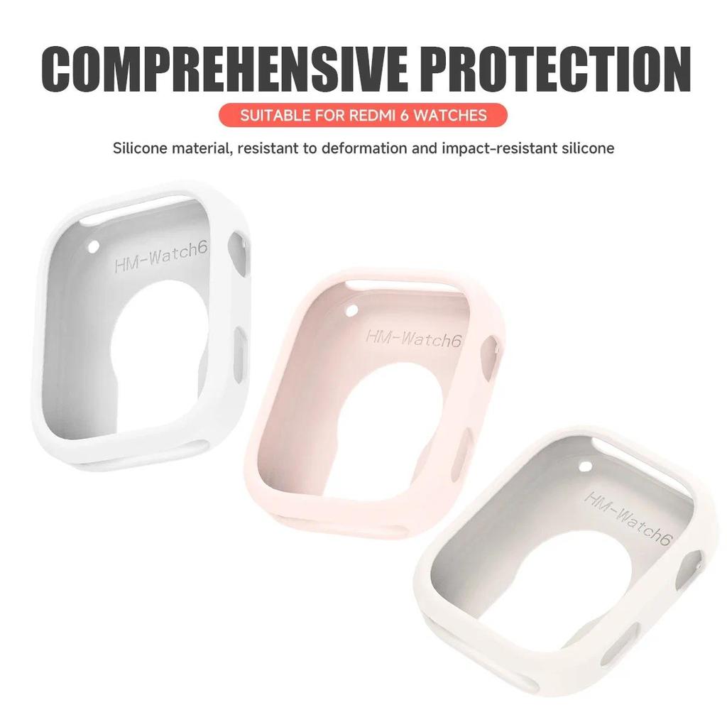 Ốp lưng silicon mềm cho Redmi Watch 6 vỏ bảo vệ vỏ rỗng phụ kiện bảo hiểm