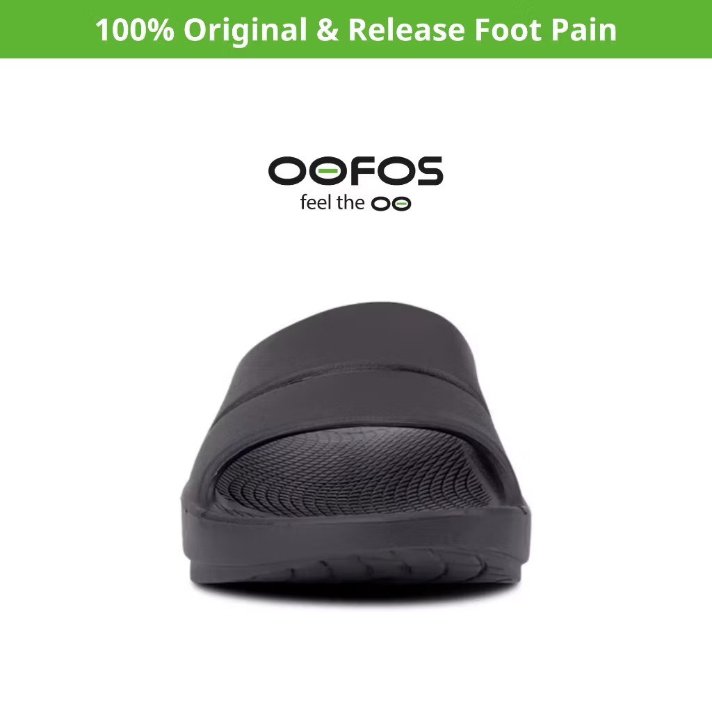 Dép phục hồi sức khoẻ chính hãng OOFOS - Dép Unisex Healthy - Đen
