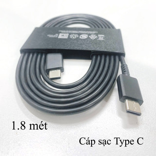 Cáp sạc Type C dài 1.8m - 3A công suất 25W/45W/65W dành cho các dòng Samsung S23S24,S25/Note10/Zflip