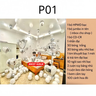 Set Bóng Bay Trang Trí Phòng Cưới, Bong Bóng Trang Trí Phòng Cưới, Tân Hôn DF41