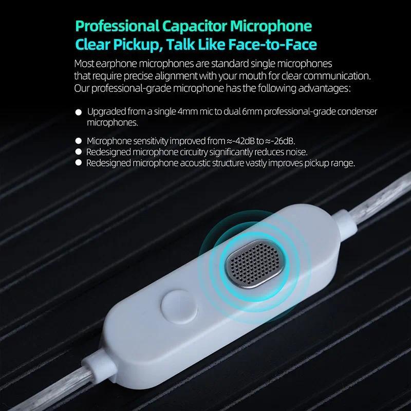 KZ Taurus 2DD Micrô kép trong tai Tai nghe có dây Chế độ kép HIFI Bass Âm nhạc Tai nghe thể thao khử tiếng ồn