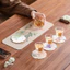 Lót Ly Vải Hoa Cỏ Phong Cách Trung Hoa Cách Nhiệt Chống Trượt Phụ Kiện Trà Đạo Cao Cấp Trang Trí Bàn Ăn Văn Phòng Quà Tặng Đẹp