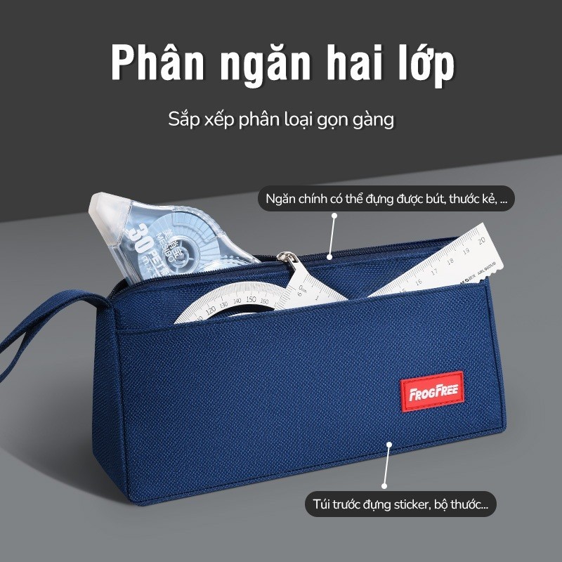Túi Đựng Bút Học Sinh Đơn Giản, Bằng Vải Canvas Nhiều Màu, Kiểu Dáng Gọn Nhẹ, Dễ Thương