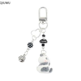 QIUWU Hoạt Hình Dễ Thương Floing Panda Dây Điện Thoại Thời Trang Gấu Trúc Móc Khóa Điện Thoại Di Động Túi Đáng Yêu Mặt Dây Chuyền Cặp Đôi Móc Khóa.
