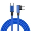 Sẽ PD60W Cáp Sạc Nhanh USB C Sang USB C 90 Độ Uốn Cong Dây Nylon Bện Hỗ Trợ Sạc Nhanh Cho Điện Thoại 15 co