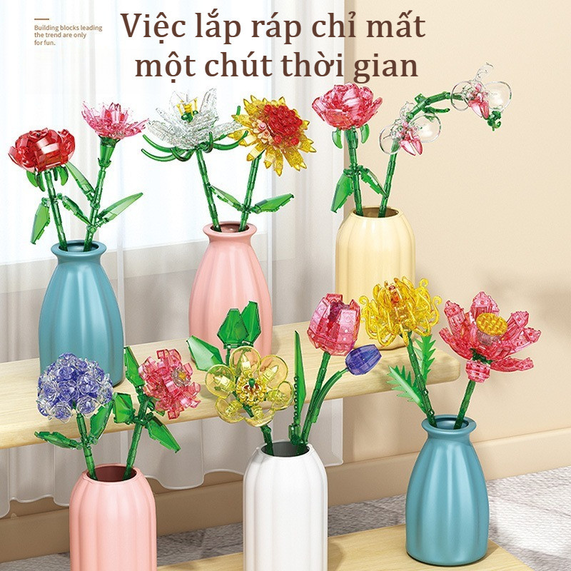 【SKISOPGO】Bó Hoa Lắp Ráp 12 Bông Handmade DIY, Bó Hoa Trang Trí Decor Làm,Quà Tặng Sáng Tạo,Quà Tặng Ý Nghĩa