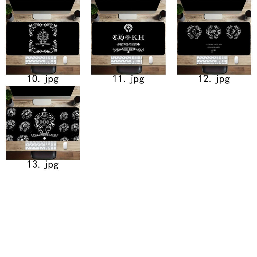 Chrome Hearts Logo Miếng Lót Chuột In Nghệ Thuật Bàn Phím Máy Tính Bàn Phím Bàn (60x30cm / 80x40cm)