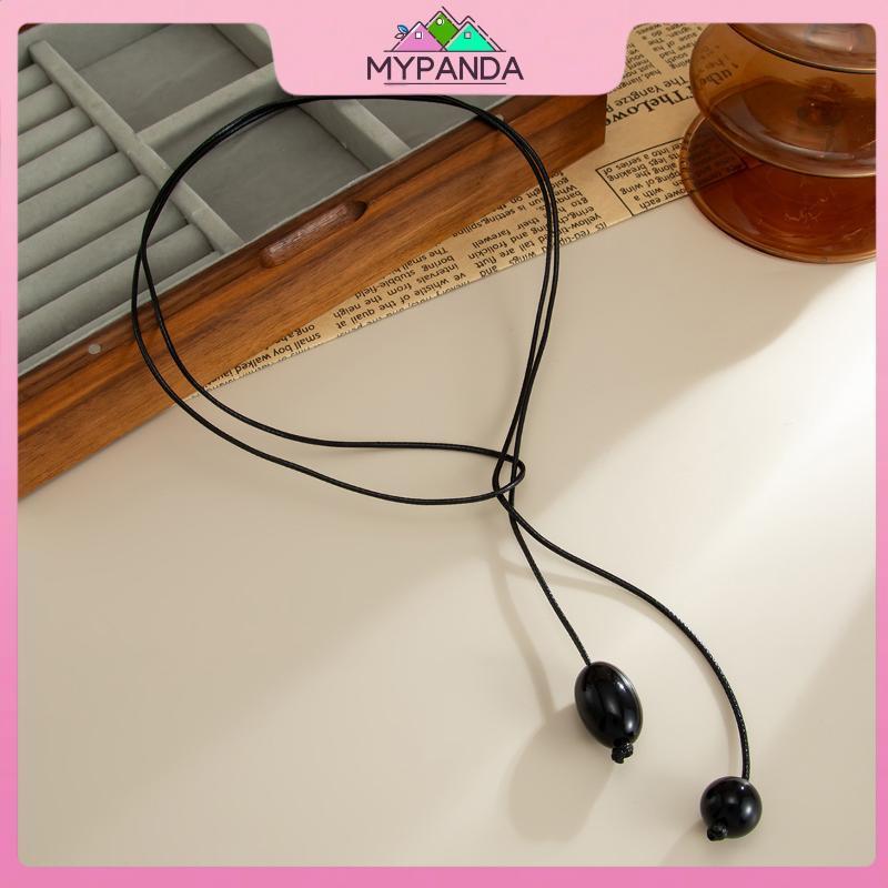 MYPANDA Thời Trang Sáng Tạo Acrylic Đính Hạt sel Mặt Dây Chuyền Dài Nelace Dành Cho Nữ Có Thể Điều Chỉnh Sợi Sáp Áo Len Dây Chuyền Trang Sức Quà Tặng.