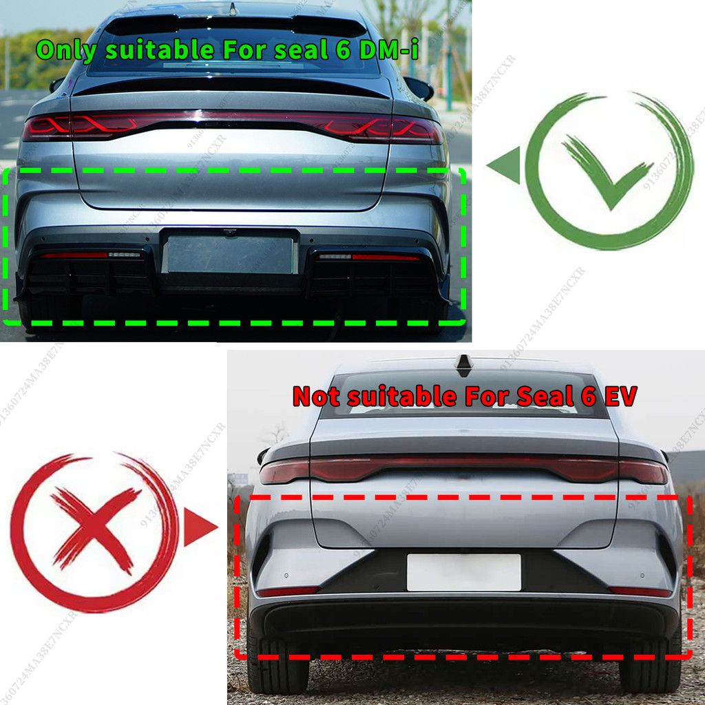 Cánh lướt gió phía sau cho BYD Seal 6 Qin L DM-i 2024 2025 2026 Air Body Kit Phụ kiện điều chỉnh Deflector, không dành cho phiên bản EV