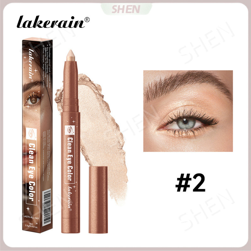 Lakerain Bronze Eyeshadow Stick Xoay Eye Highlighter 12 màu Contouring Lying Silkworm Pen