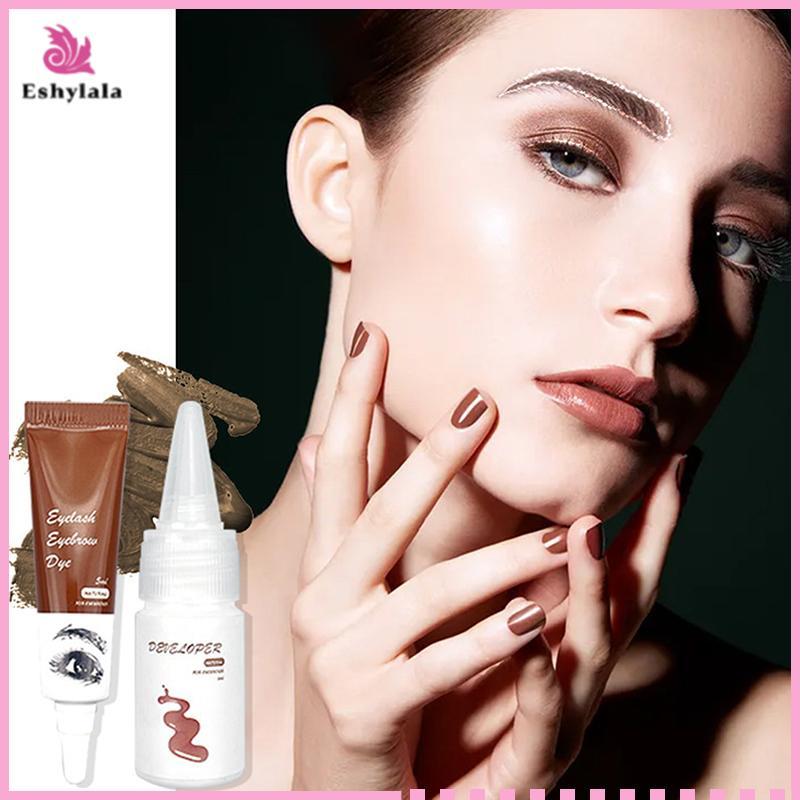 Eshylala Thuốc nhuộm lông mi mới Thuốc nhuộm lông mày Tint 15 phút Nâng nhanh Lông mày chống thấm nước [MỚI]