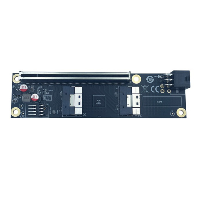 Cáp dữ liệu JMT SlimSAS SFF-8654 8i o 8i & SFF-8654 sang PCI-E 4.0 X16 Gen4 Thẻ chuyển đổi & Mặt sau Cổng hỗ trợ Chia tách