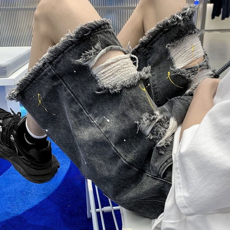Quần Jean Nam Hợp Thời Trang, Lót Lông Cừu Rời và Chi Tiết Rách Denim Phù Hợp Nhiều Kích Cỡ