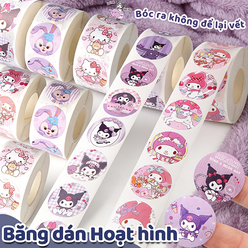 Cuộn dán hình hoạt hình, nhiều mẫu hình đáng yêu, chất liệu PVC chống nước, quà tặng cho trẻ em