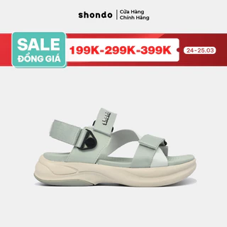 Giày Sandals Nam Nữ SHONDO F8B Êm, Thời Trang Thích Hợp Đi Làm, Đi Học Chơi Màu Xám Be F8B2025