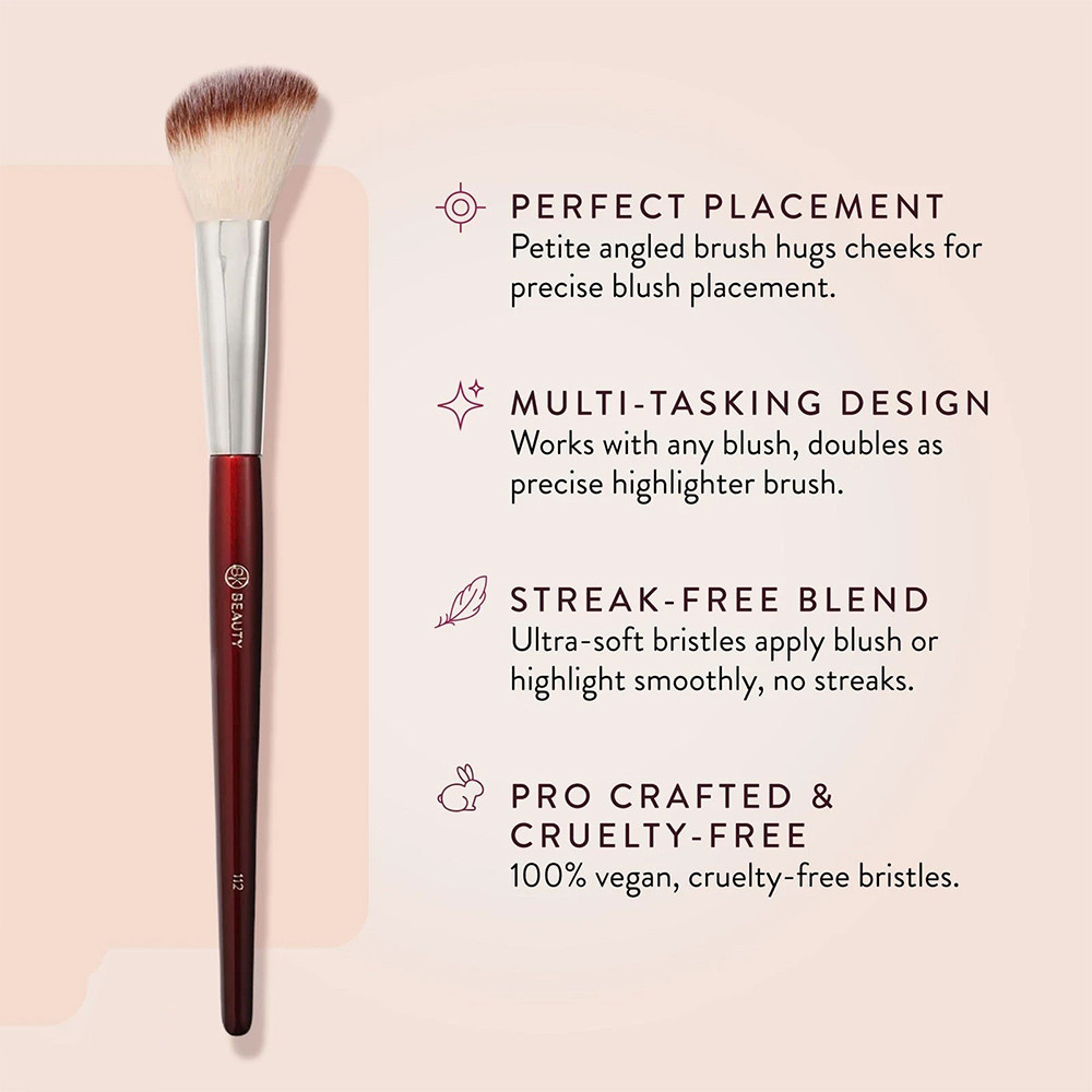 BK BEAUTY 112 Small Angle Facial Brush-Precise Angle Blush Brush