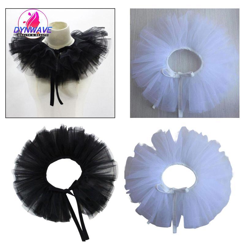 Gothic Tulle Ruffle Cổ Trang Phục Phụ Kiện Khăn Choàng Trang Trí Ve Áo Có Thể Tháo Rời