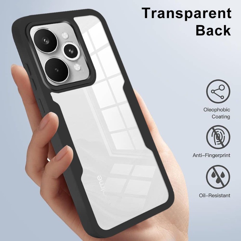 Tương Thích Cho Realme 15 14 Pro Plus Realme 14X C75 C75X C85 Pro C71 Note 70 70T Narzo 80 4G Cover 360 Độ Hai Mặt Full Cover Protetcion Vỏ Điện Thoại Mỏng Acrylic Mềm
