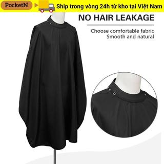 Vải cắt tóc POCKETN, Áo cắt tóc có khóa ẩn bằng silicon, Áo khoác làm tóc chống thấm nước