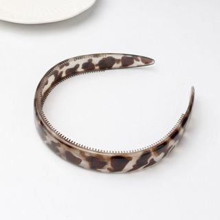 Vòng buộc tóc da báo ASDFGER, Băng đô nữ chống trượt Acetate, Băng đô tạo kiểu tóc bằng vỏ rùa thời trang Trang phục hàng ngày