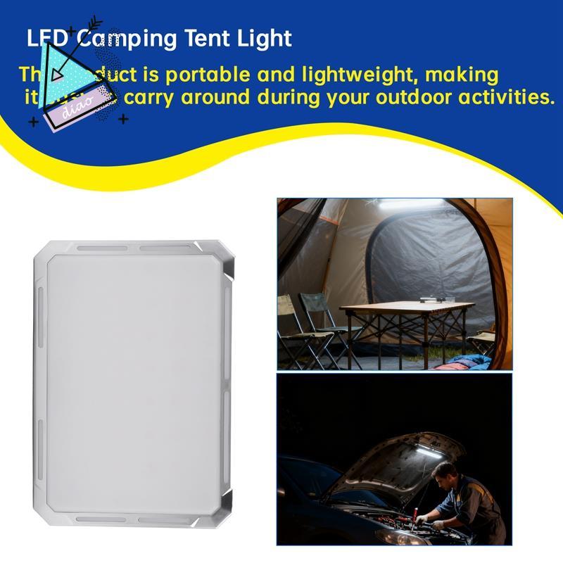 Đèn LED cắm trại sạc được màu bạc-trắng, chống thấm nước, dùng cho camping và chiếu sáng khẩn cấp