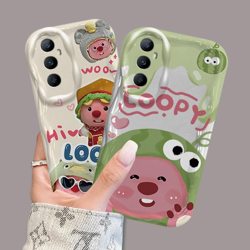 Vỏ Silicon Hoạt Hình Cho Realme C65 Bảo Vệ 3D Vỏ Điện Thoại Mềm Loopy Ốp Lưng Chống Sốc