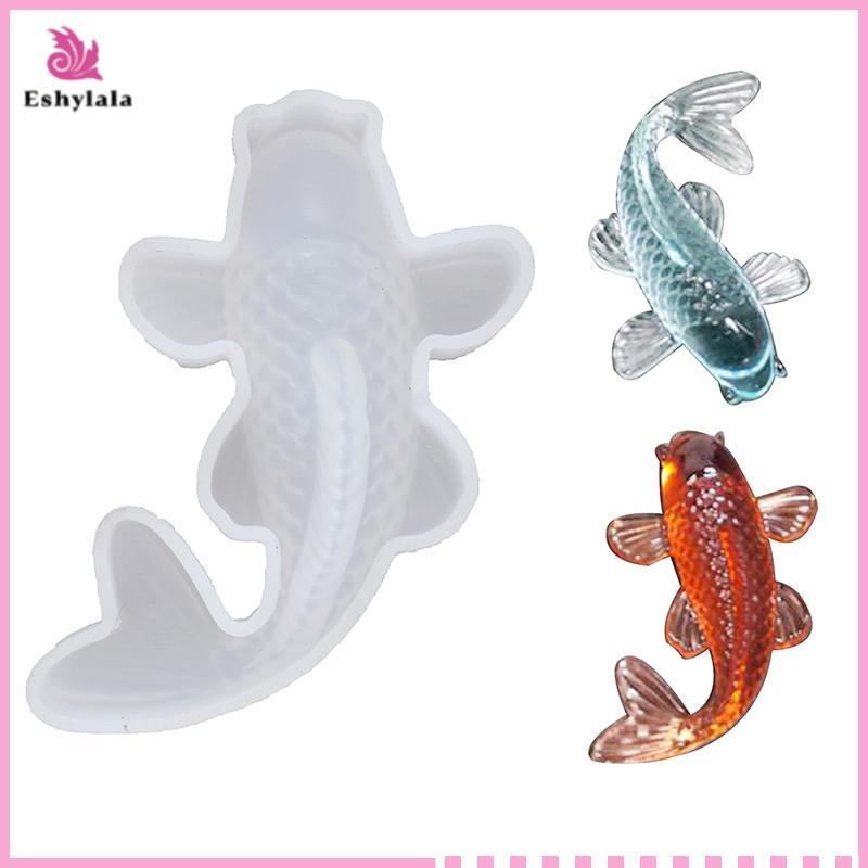 Eshylala Khuôn Silicon 3D Hình Cá Koi Cho Trang Sức Epoxy - DIY thủ công mới