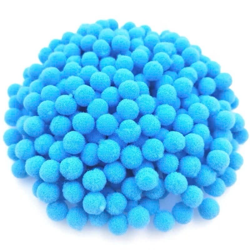 [HỎA TỐC HCM][SET 100] Quả Pom Pom Mix Màu Loại 1-2cm, Pom Pom Lông Nhiều Màu, Pom pom trang trí cây thông, LÀM handmade