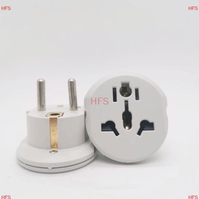 [HFS] 1 Cái Chất Lượng Cao Universal AU US UK CN Sang EU KR Wall Soet EU Plug Adapter 16A 250V Bộ Chuyển Đổi Du Lịch 2 Mũi Tròn MỚI