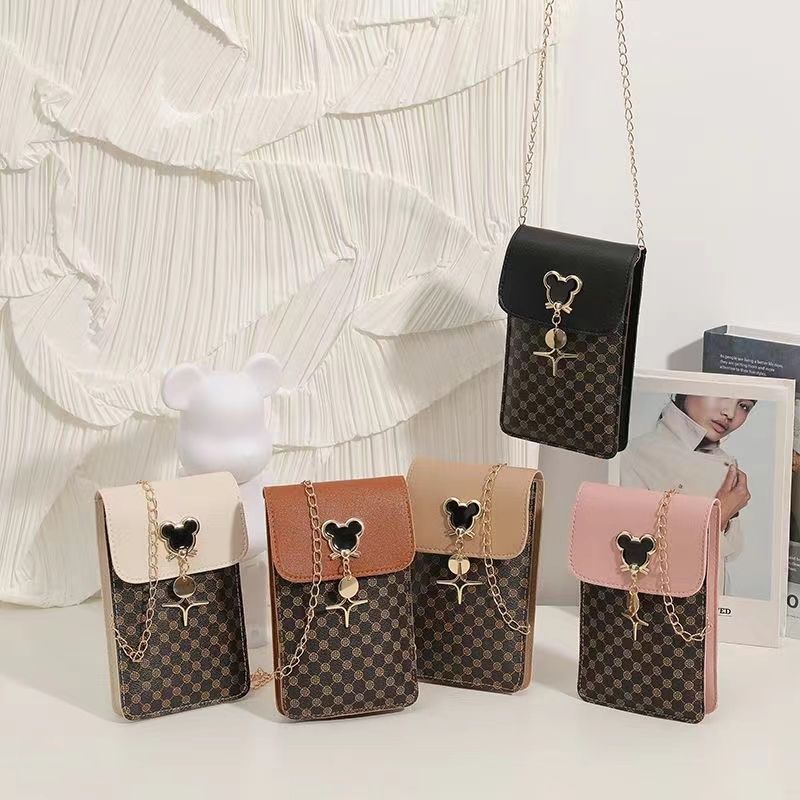 Dây Xích Túi Điện Thoại Di Động 2025 Phong Cách Mới Cao Cấp Phong Cách Phương Tây Mini Một Vai Messenger Túi Nhỏ Mùa Hè Nhẹ Nữ Túi