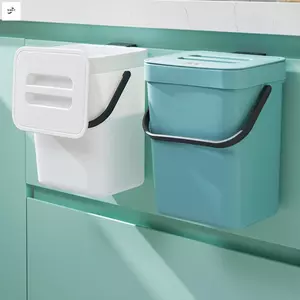 Thùng rác đẩy tự động có nắp - Thùng đựng rác treo rau quả