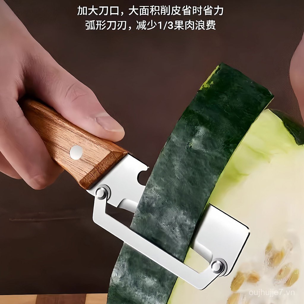 Tay Cầm Bằng Gỗ Đa Năng Paring Dao Phong Cách Mới Thép Không Gỉ Nhà Bếp Bí Ngô Mùa Đông Dưa Khoai Tây Lột Dao Lột Đường mía Dao CDIY