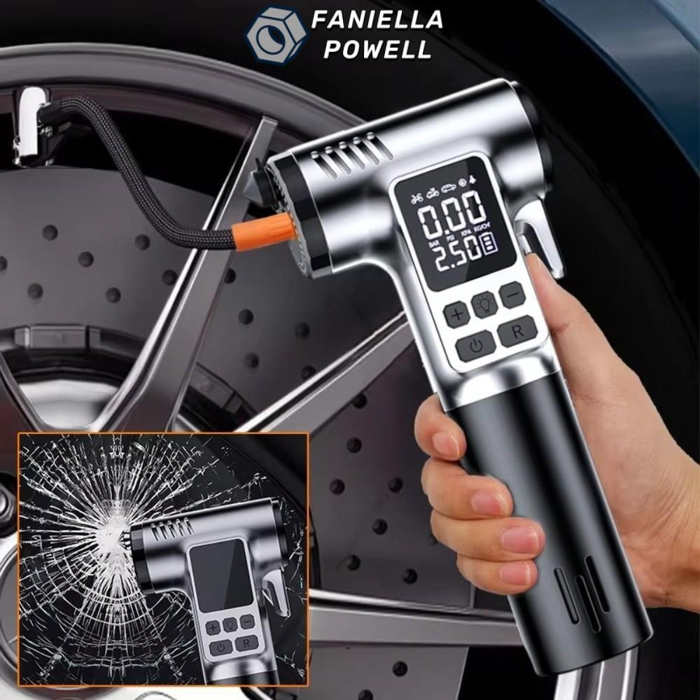 Máy bơm không khí ô tô FANIELLAPOWELL, Máy bơm hơi lốp đầu ra áp suất cao, Ứng dụng lốp xe đạp Máy phun không khí điện không dây di động