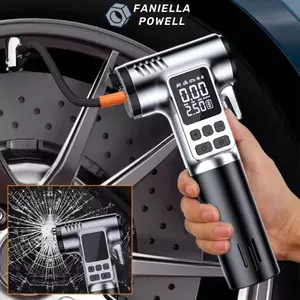 Máy bơm không khí ô tô FANIELLAPOWELL, Máy bơm hơi lốp đầu ra áp suất cao, Ứng dụng lốp xe đạp Máy phun không khí điện không dây di động