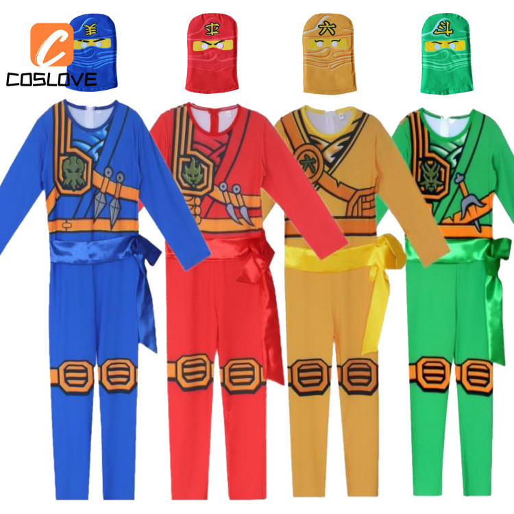 Anime Phim LEGO Ninjago Cosplay Quần Áo Trọn Bộ Trang Phục Trang Phục Cho Trẻ Em Áo liền quần Tiệc Gia Đình Cosplay Đồng Phục