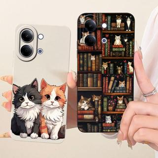 Dành Cho Vivo Y05 4G Y11D 4G / Vivo Y11 5G Y21 5G Vỏ Điện Thoại Hoạt Hình Gấu Trúc Thỏ Phi Hành Gia Họa Tiết Mèo Vỏ Silicon Lỏng