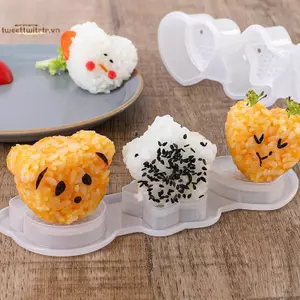 TRTR 1 Hình Hoạt Hình Cơm Bóng Khuôn Cơm Bóng Cơm Cuộn Sushi Bento Dập Nổi Khuôn DIY Dụng Cụ Phụ Kiện Nhà Bếp VN