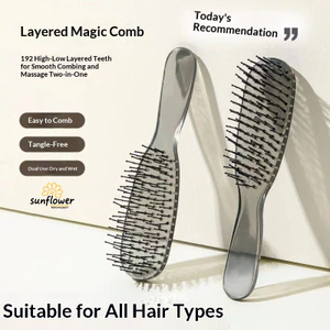 Lớp Magic Lược Ướt Khô Da Đầu Massage Mịn Tóc Chống Tĩnh Điện Lông Tơ