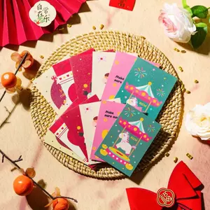 Bao Lì Xì Tết Năm Con Ngựa 2026 - Họa Tiết Ngựa Pony & Vòng Quay Ngựa Gỗ Dễ Thương Ép Kim Tuyến Lấp Lánh Độc Đáo