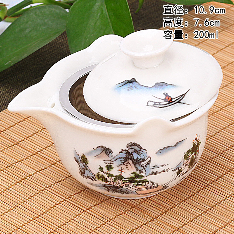 Ngọc Sứ Ấm Trà Ấm Trà Bộ Hộ Gia Đình Gốm Đơn Ấm Siêu Tốc Lớn Nhanh Trà Đen Làm Tàu X58S