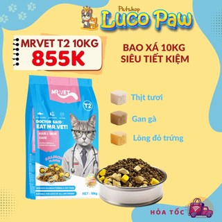 Hạt Cho Mèo MRVET T2 10KG hỗ trợ da và lông