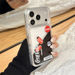 Ốp điện thoại sáng tạo chai Coca-Cola nổi cho iPhone 17 16 15 14 13 12 11 Pro Max X XR XS Cover